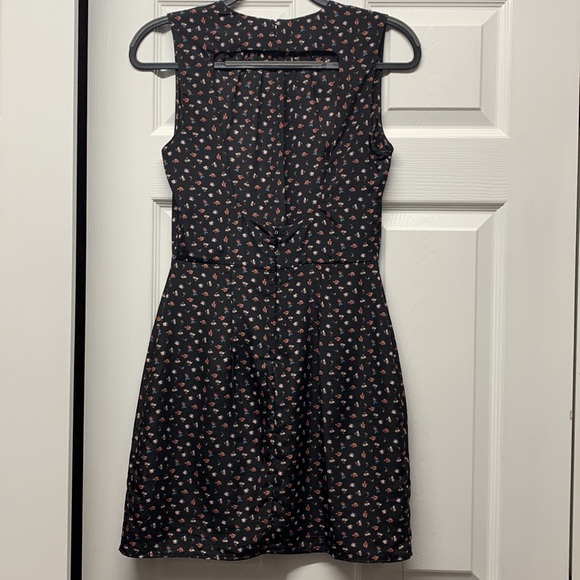 Zara Open Back Floral Mini Dress - Size S - Picture 3 of 4